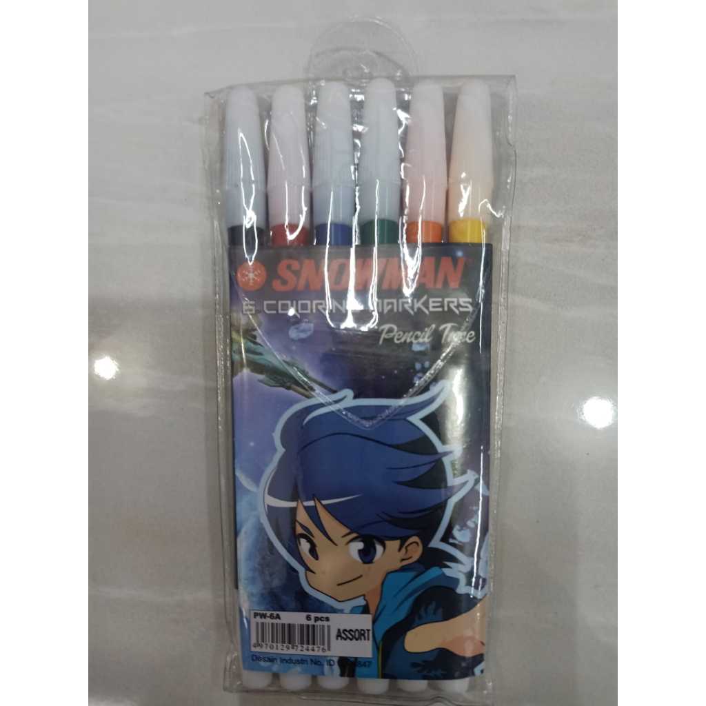 

Spidol Snowman 6 Colouring Markwer