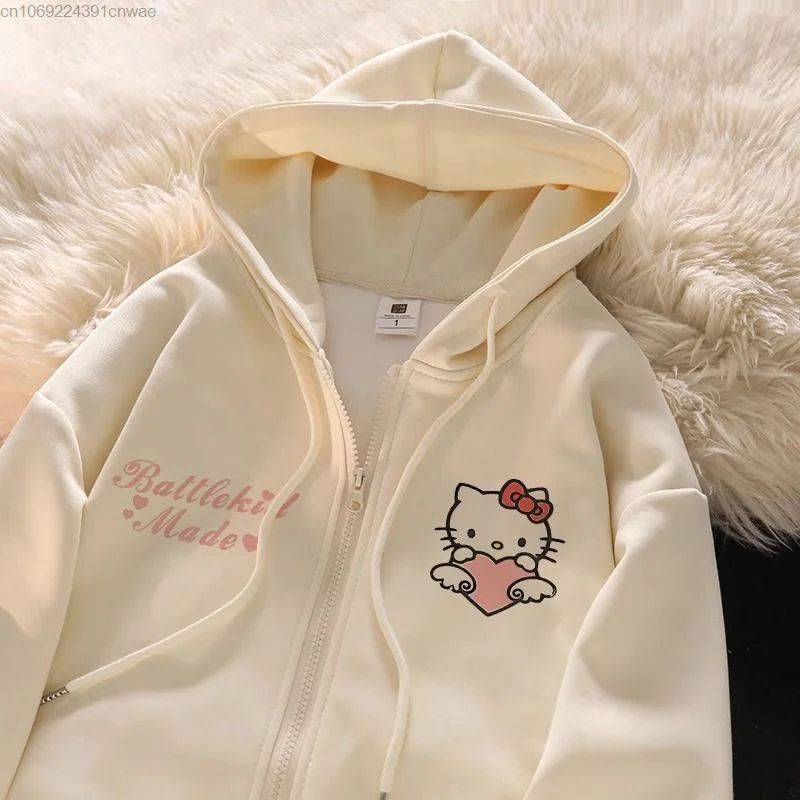 Hoodie Zipper Hello Kitty Wanita Oversize Hoodie Ziper Wanita Oversize Murah Hodie Zipper Sweater Wa