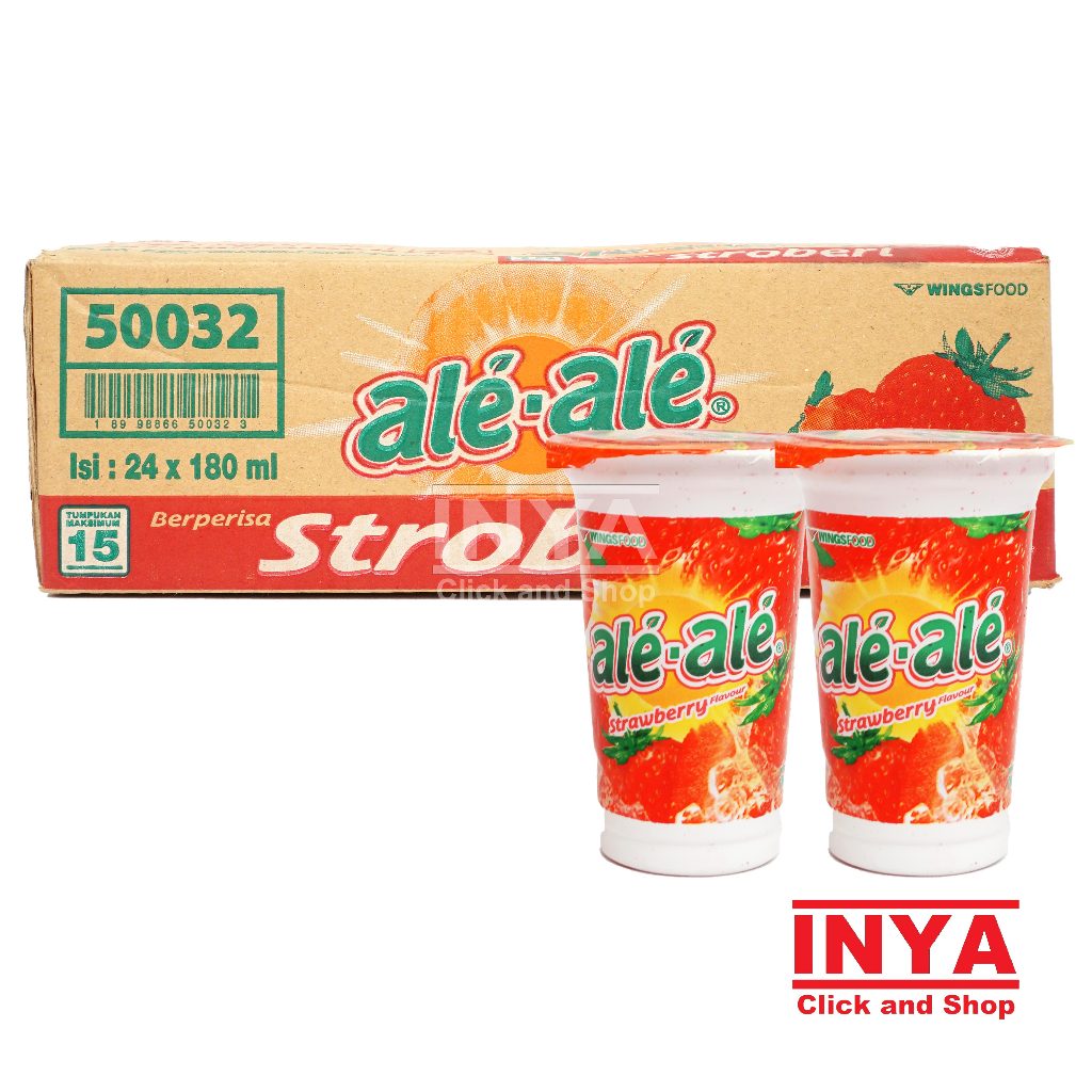 

Ale Ale Rasa Stroberi Flavor 24x180ml BOX - Minuman Kemas - Soft drink