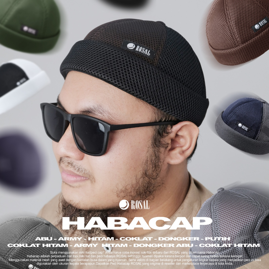 Habacap Rosal peci hat pria muslim modern