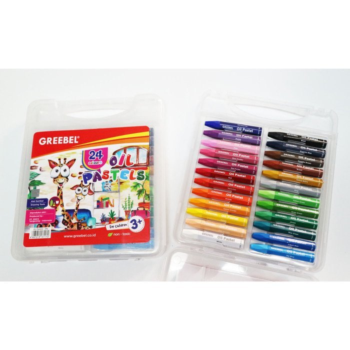 

Crayon Krayon Kids Oil Pastel 24 Warna (24C) tdk berdebu cerah utk anak sekolah art& tdk beracun