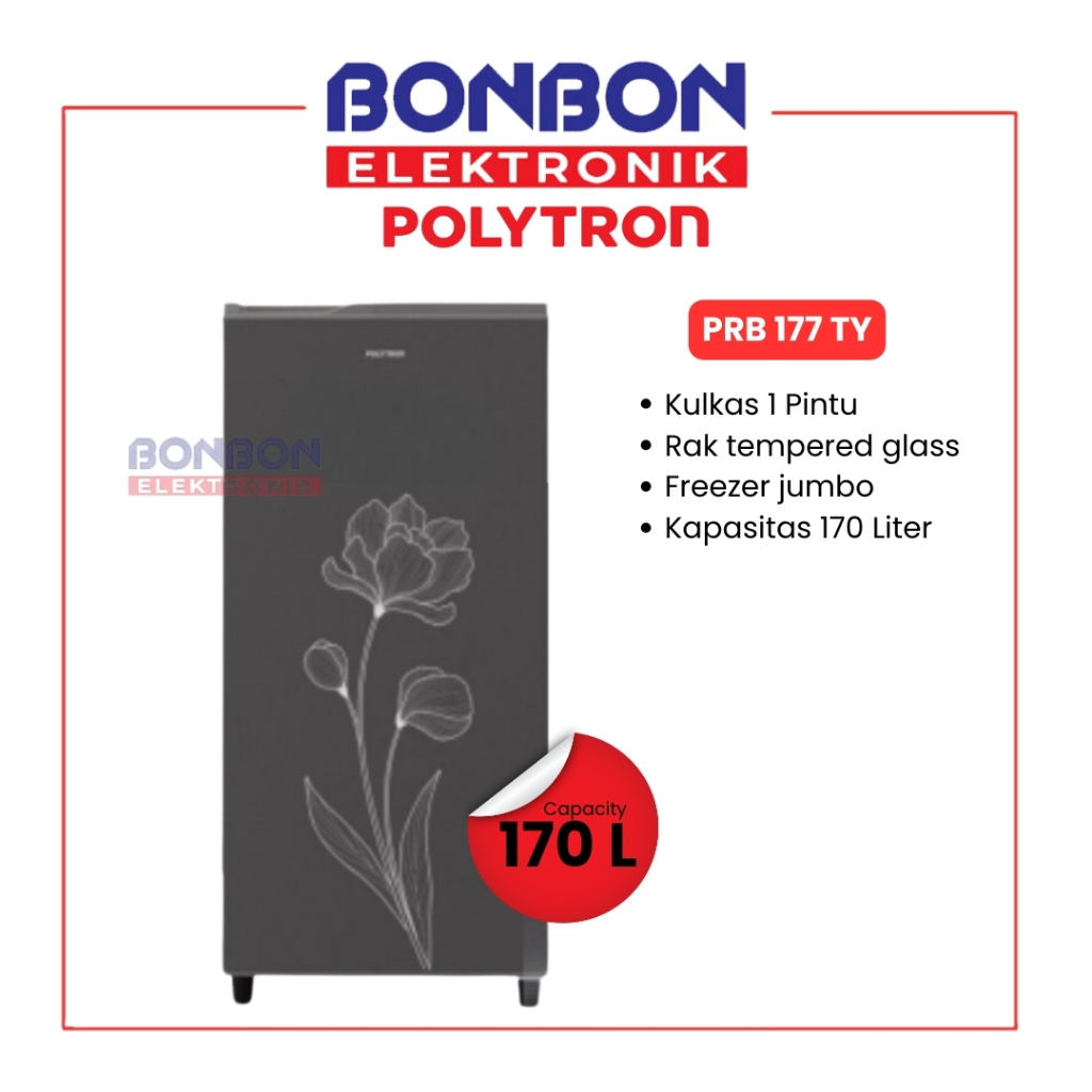 Polytron Kulkas 1 Pintu 170 L PRB 177 TY / PRB177TY / Kulkas 177TY 170 Liter
