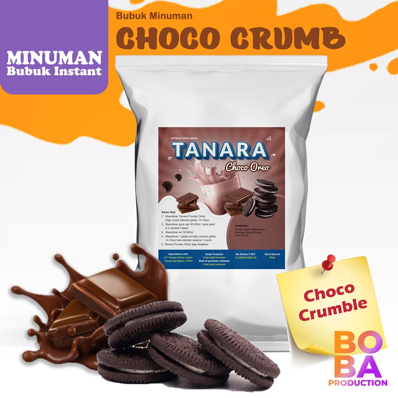 

Choco Crumb Bubuk Minuman 1kg - Coklat Crumb Powder - BobaProduction