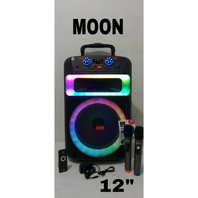 Speaker Portable 12 inch asatron moon mic wireless speaker karaoke asatron