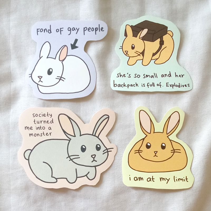

Struggling Bunny Stickers