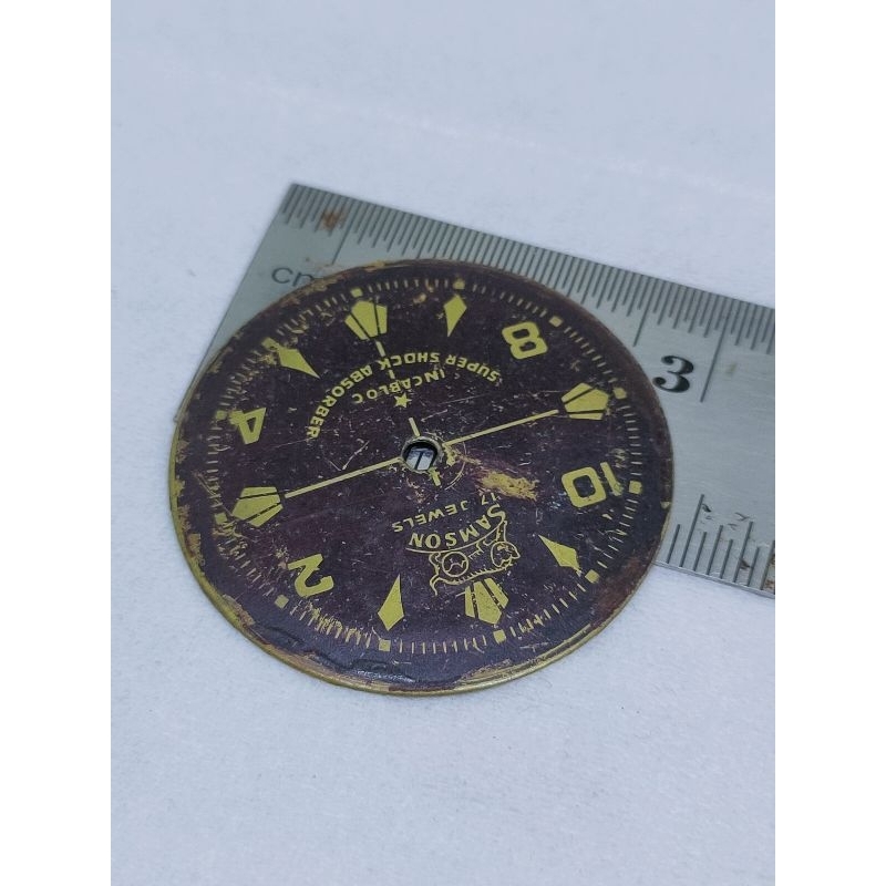 dial jam tangan antik samson 17 jewels incabloc plat arloji militarywatch vintage part klasik lawas