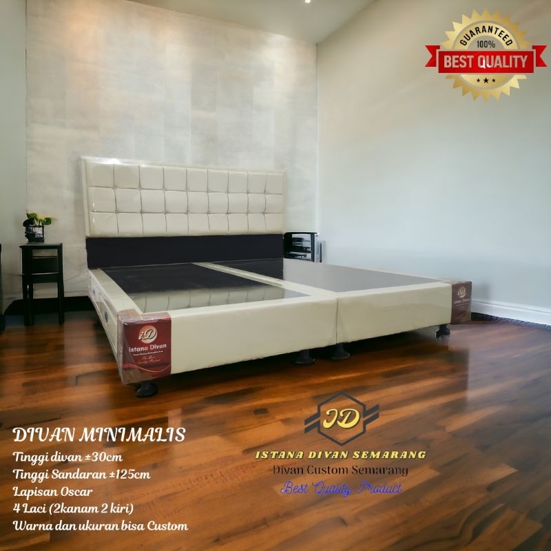Divan Dipan Tempat Tidur Minimalis 4 Laci bahan oscar