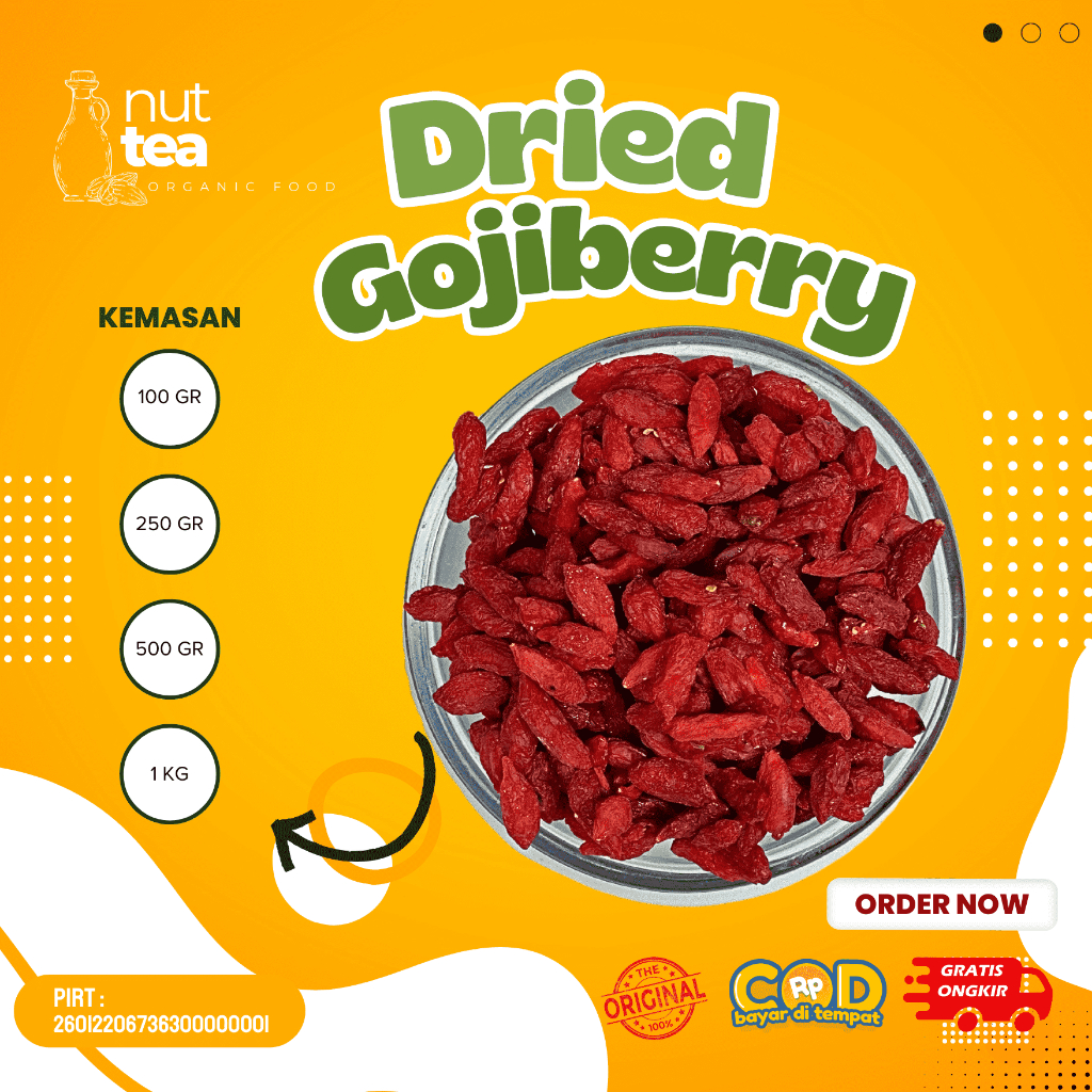 

Organic Dried Goji berry 100gr - Kiche / Kici / Gojiberry / Organik