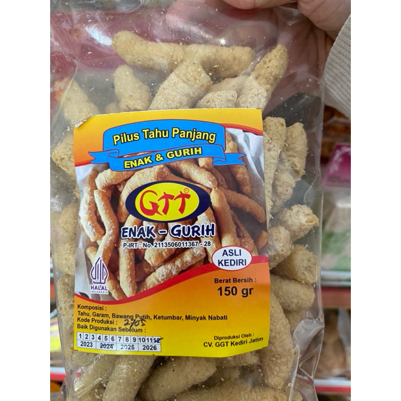 

Pilus Tahu Panjang Berat 150 Gram
