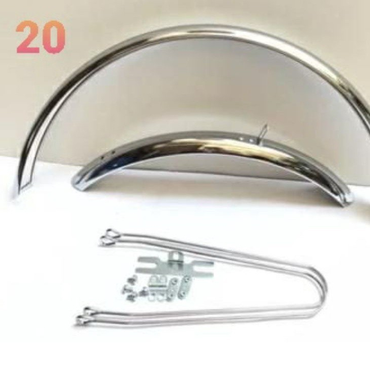 TERBAIK SPAKBOR SEPEDA MINI MINION LIPAT HITAM 20 20" FENDER MUDGUARD SLEBOR