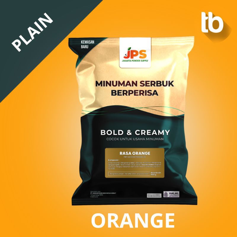 

JPS Powder Bubuk Minuman Serbuk Instan Rasa Orange / Jeruk Plain Tanpa Gula 1Kg