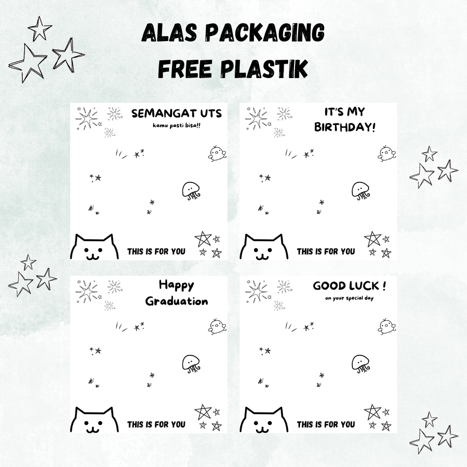 

Alas Packing Alas Packaging Berbagai Ukuran Custom Free Plastik - Cute Cat