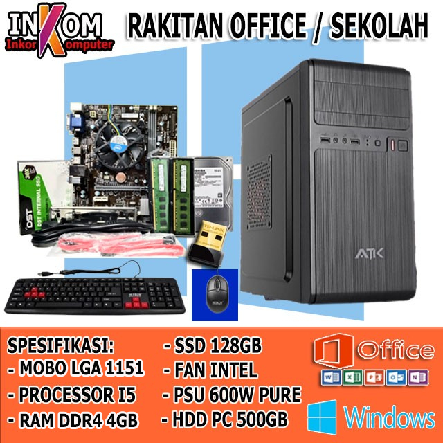 Komputer Rakitan PC Intel Core i5 Gen 6 Siap Pakai