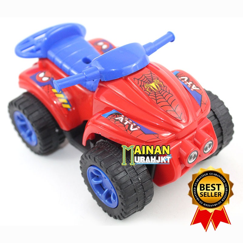 FIGUREANS MOTOR RODA 4 SUPER ATV SPIDERMAN TARIK OCT7270 MAINAN MOTOR ATV TARIK KARAKTER SPIDERMAN