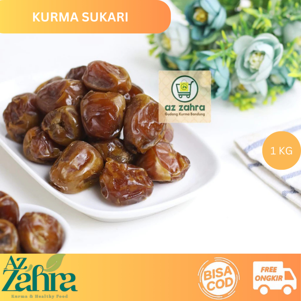 

Kurma Sukari Al Qassim Premium 1 kg Original Saudi Manis Lembut Basah