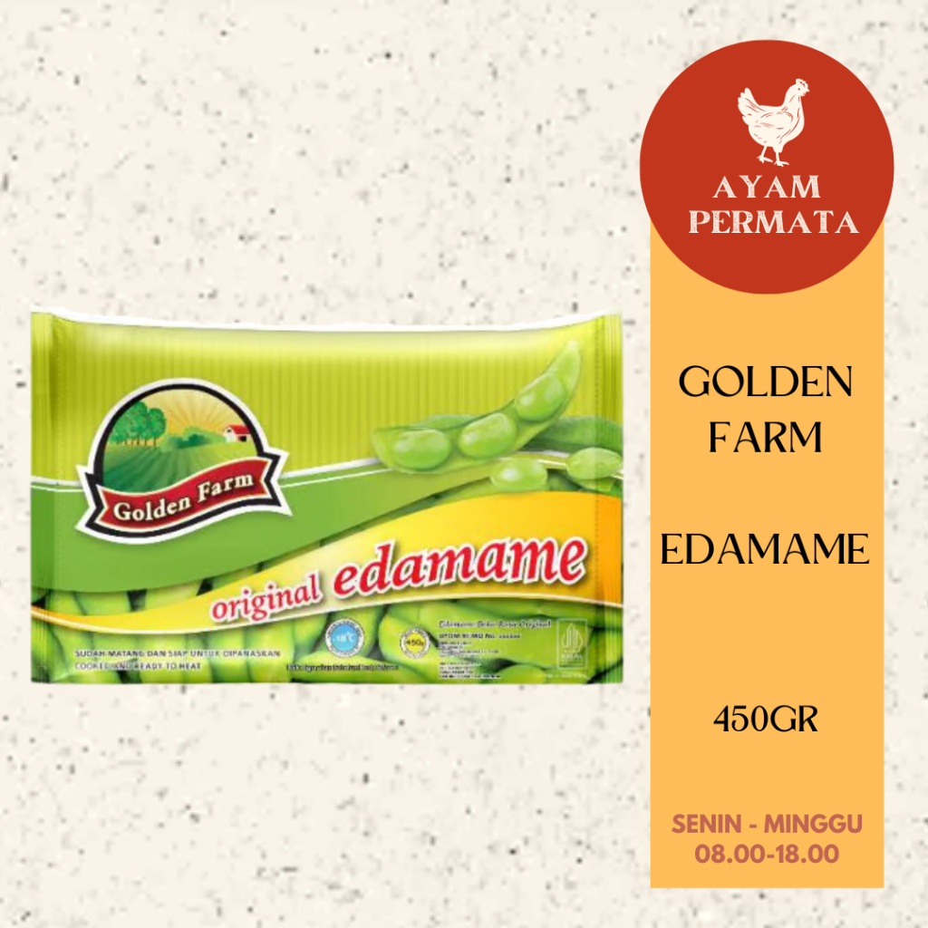 Edamame Golden Farm Mentah Frozen Rebus / Steam / Kacang Kedelai Jepang - Ayam Permata