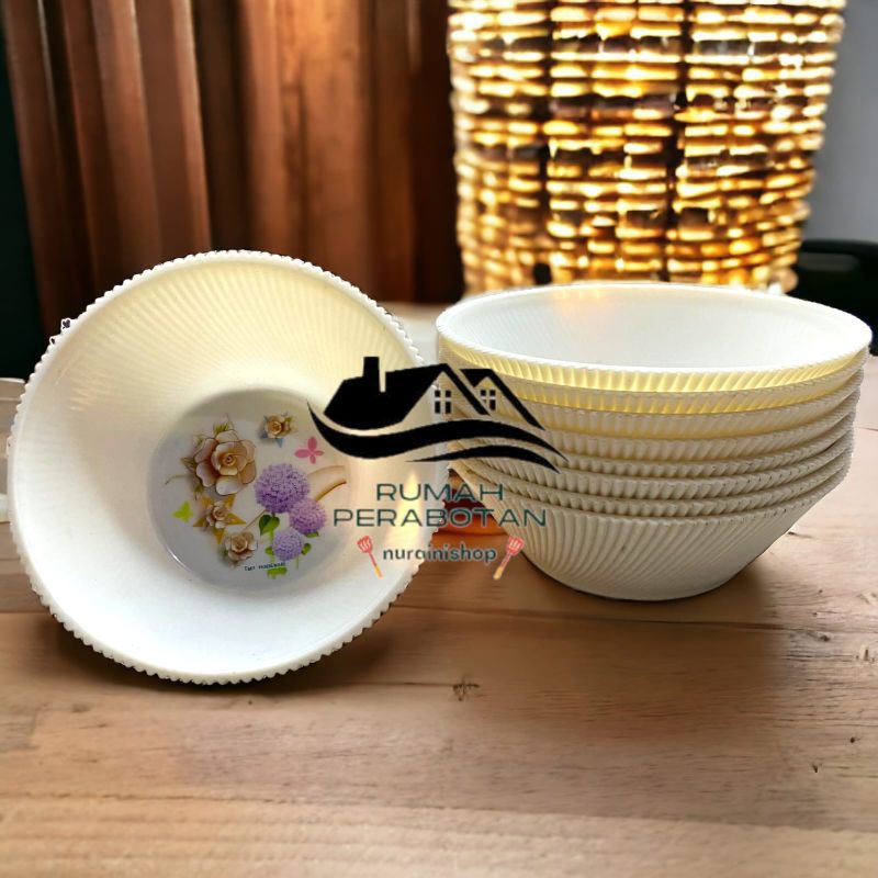 Mangkok bunga plastik gerigi