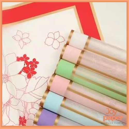 

20 Lembar kertas buket bunga Wrapping Paper Cellophane motif bunga kb6270