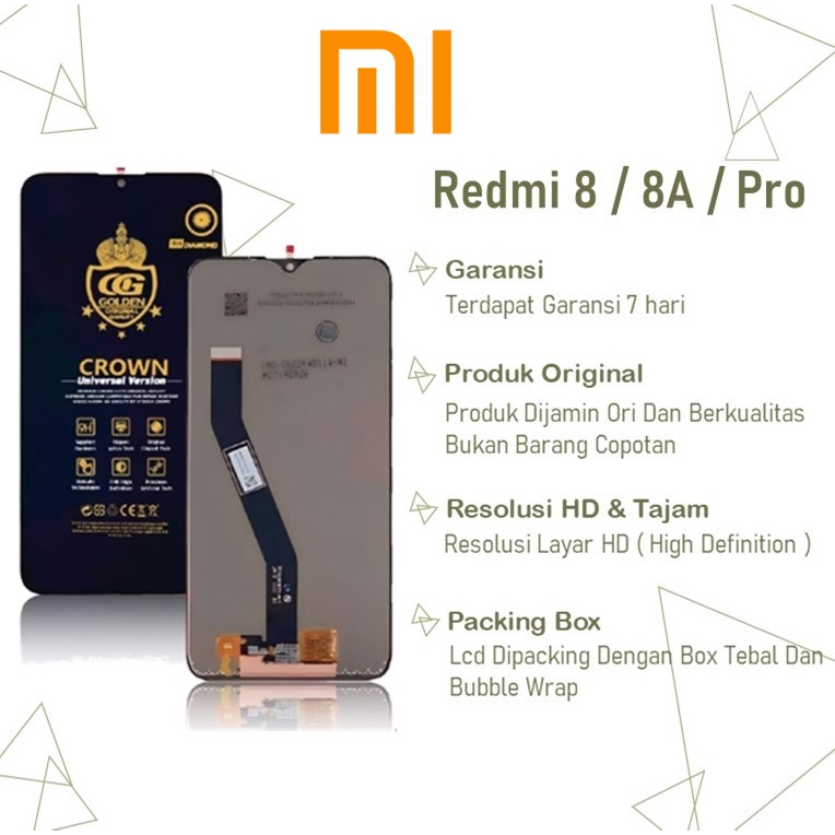 LCD TOUCHSCREEN XIAOMI REDMI 8 / 8A / 8A PRO COMPLETE ORIGINAL FULLSET / LCD REDMI 8 / LCD REDMI 8A 