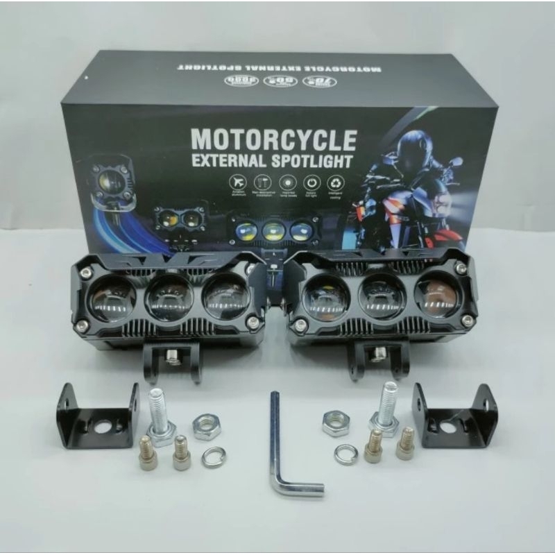 lampu led sorot tembak SQL 3 mata laser gun 60 watt motor mobil