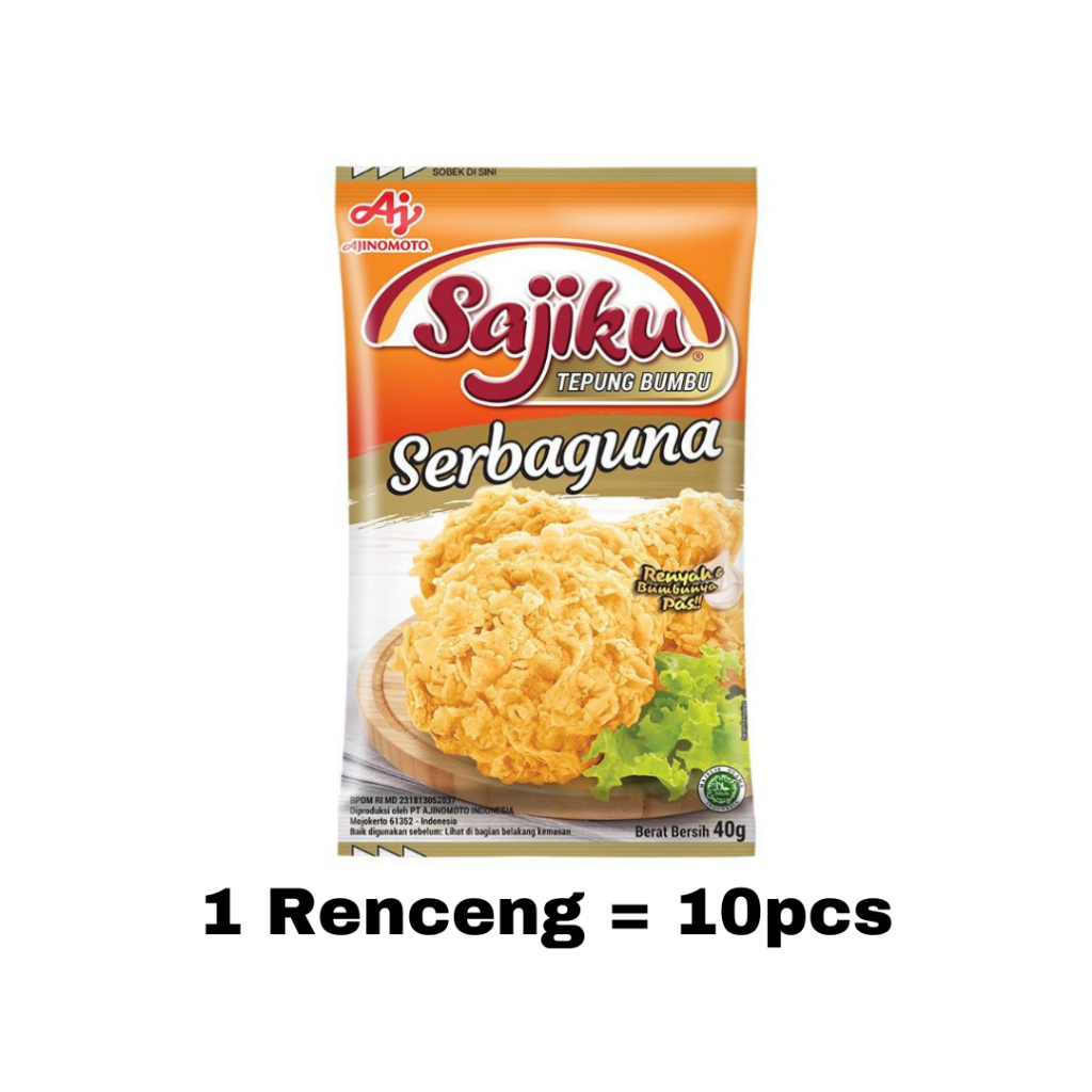 

Sajiku Tepung Bumbu Serbaguna 40g / Tepung Crispy Sachet 1 Renceng