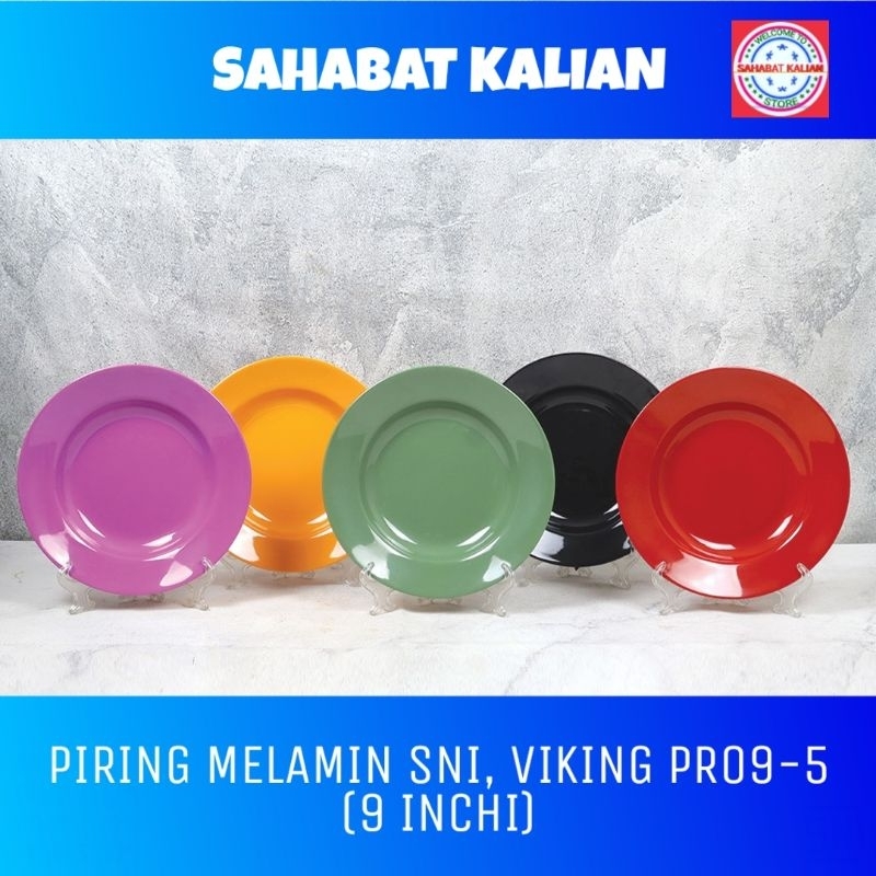 (6 Piring) Piring Melamin Viking PRO9-5 9 inchi