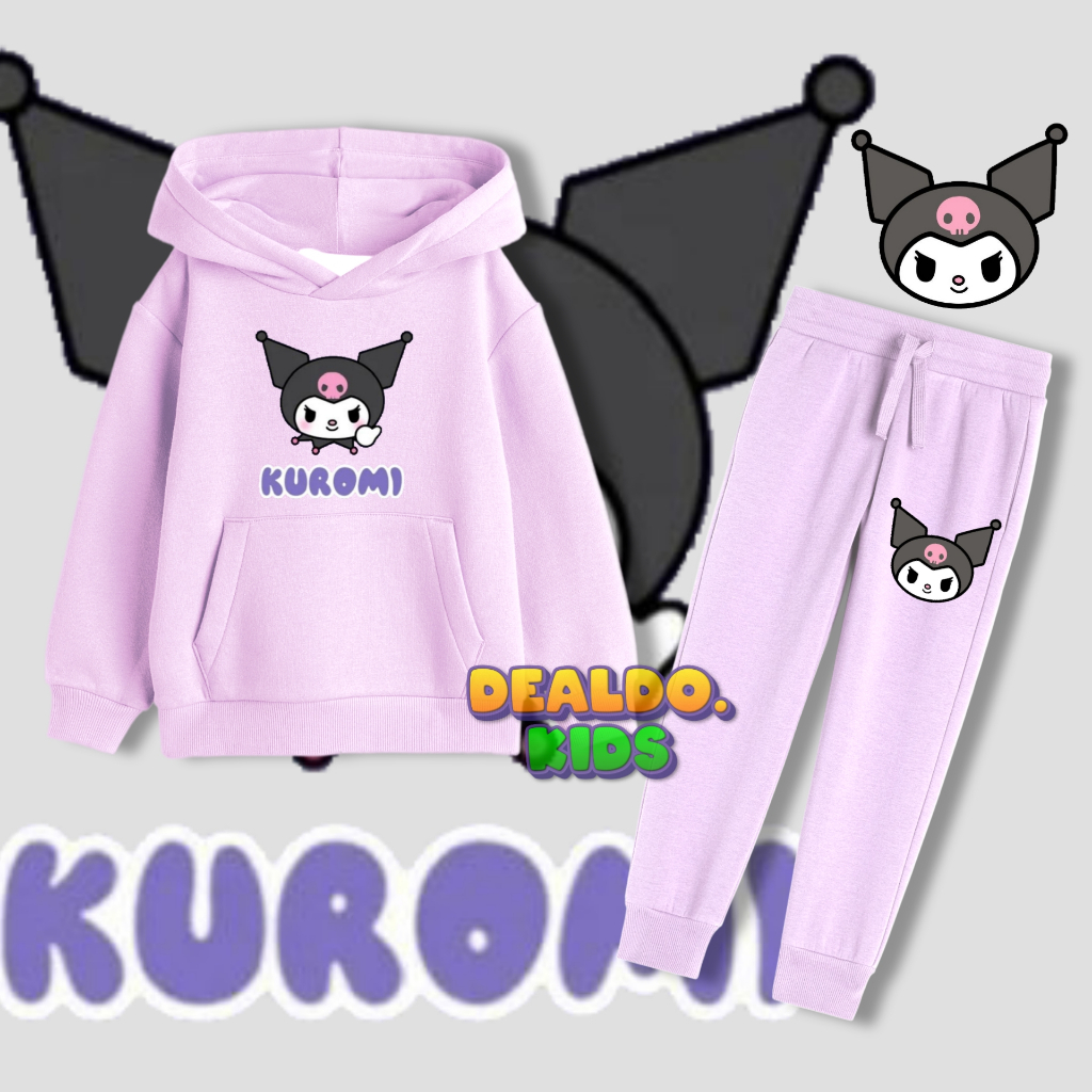 Stelan Hoodie Jogger anak KUROMI / Stelan Hoodie Jogger anak KUROMI