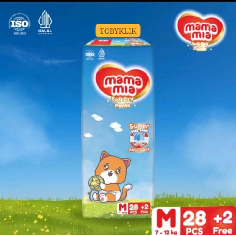 MAMAMIA Soft Dry Pant | Popok Bayi Celana M28+2/L24+2/XL20+2/S32+2