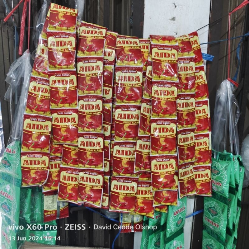 

Cabe bubuk AIDA 25g renceng isi 10pack TERMURAH