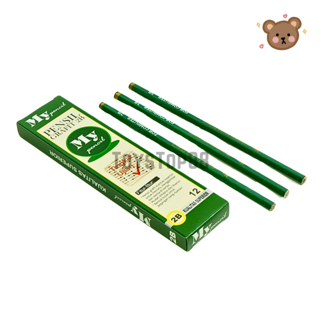 

Pencil 2B Hijau Murah / Pensil Kayu MyPencil Komputer [ISI 12 PCS]