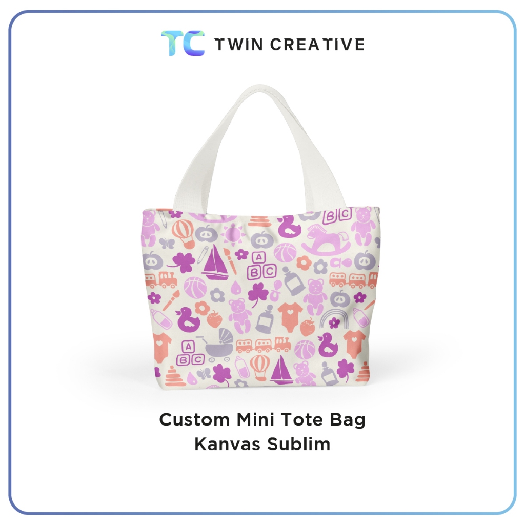 Custom Mini Hand Bag Wanita / Tas Kanvas Jinjing Kecil / Tas Kasual & Simple - Mini Tote bag MTB2