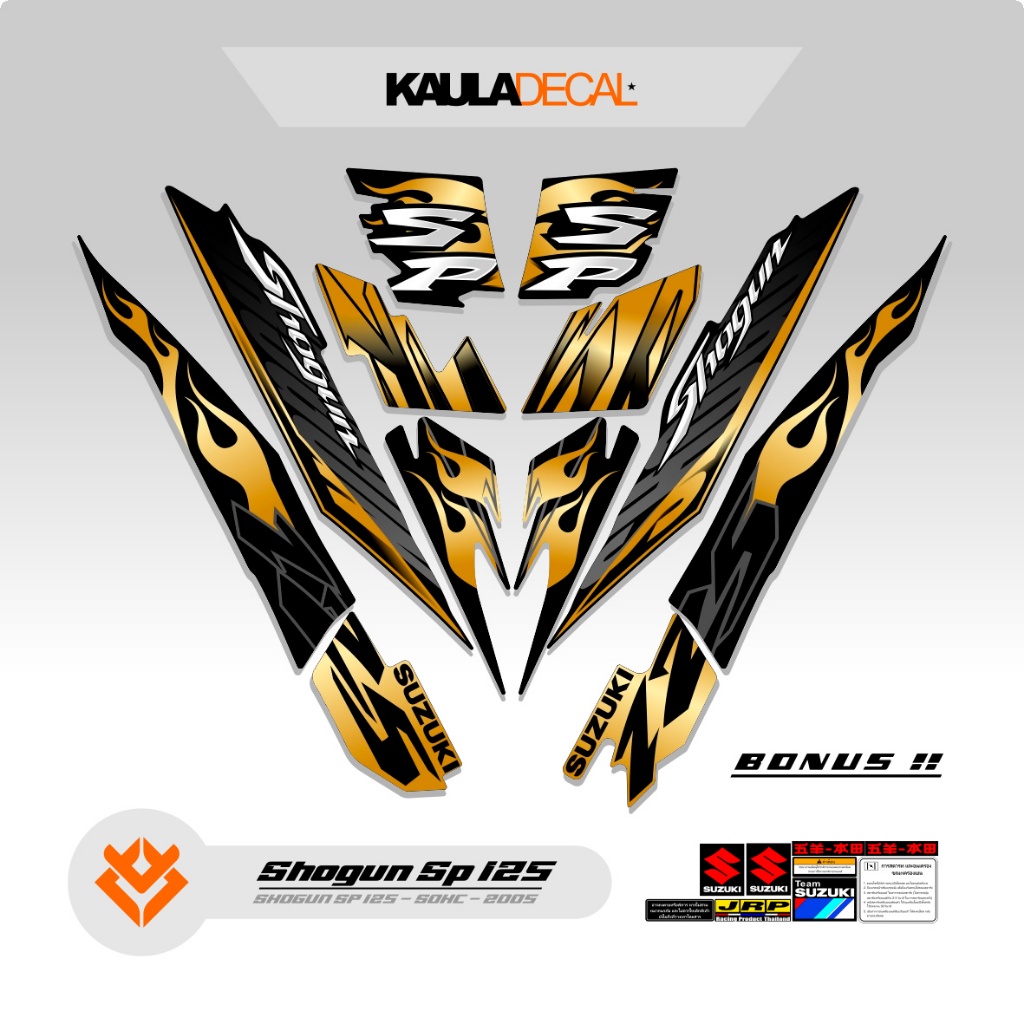 STRIPING SHOGUN SP 125 MOTIF 5 / STIKER SOGUN  / STICKER SHOGUN SP / TAHUN 2005-2010 / KAULADECAL