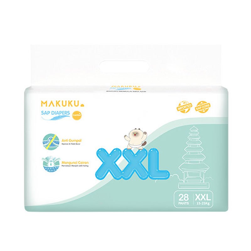 BABY DIAPERS | MAKUKU AIR DIAPERS COMFORT SAP XXL 28S | MAKUKU SIZE JUMBO | MAKUKU PANTS