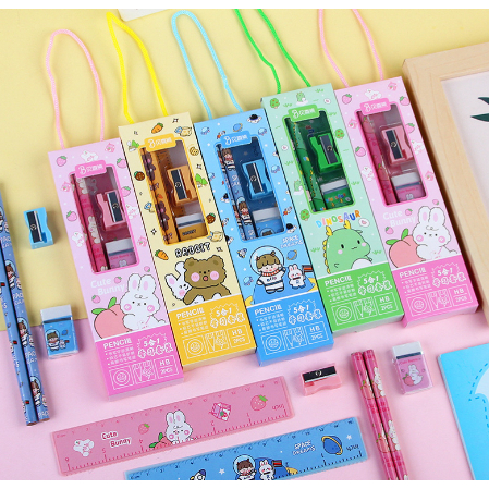 

Alat Tulis 5 in 1 Set Alat Tulis Kartun Lucu Alat Tulis Anak Motif Kartun