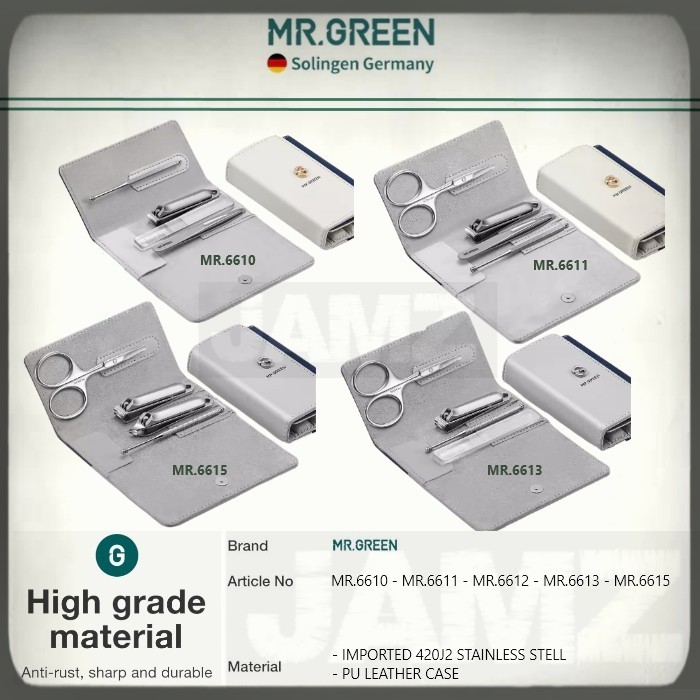 RK [VARIANT BARU] MR.GREEN Manicure Set Nail Clipper Manicure Pedicure Set Gunting Kuku MR.6101