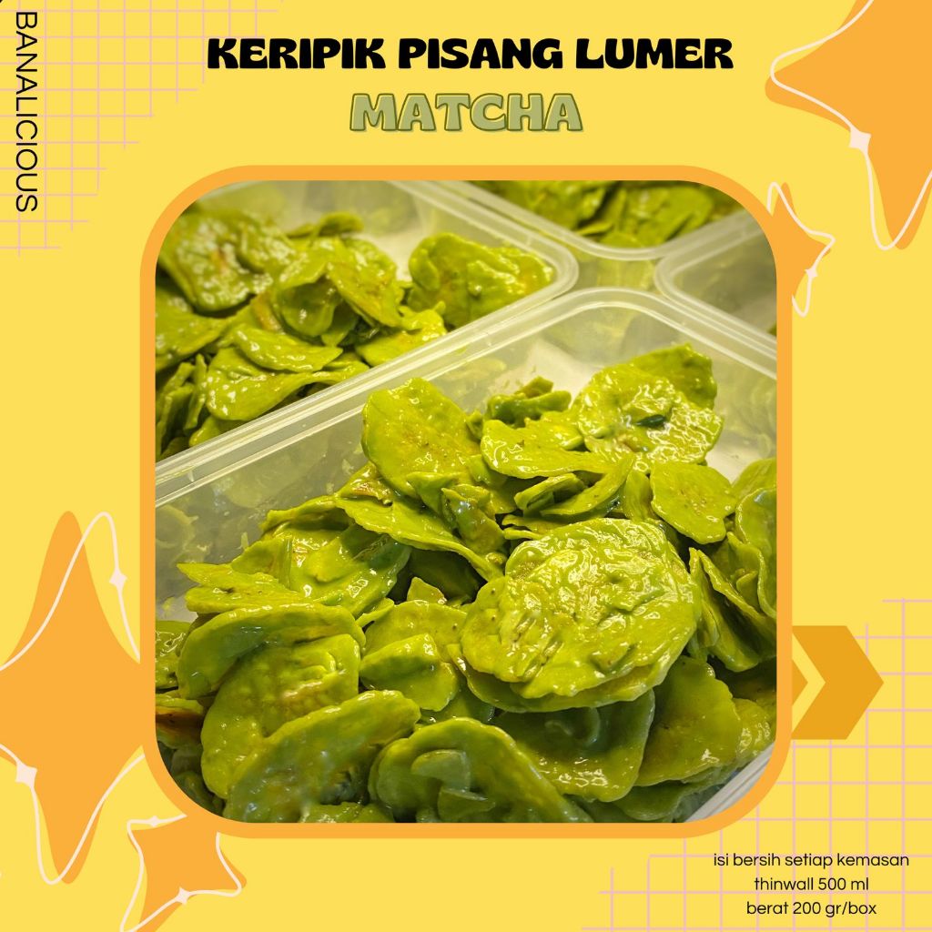 

KERIPIK PISANG LUMER MATCHA 200GR BANALICIOUS