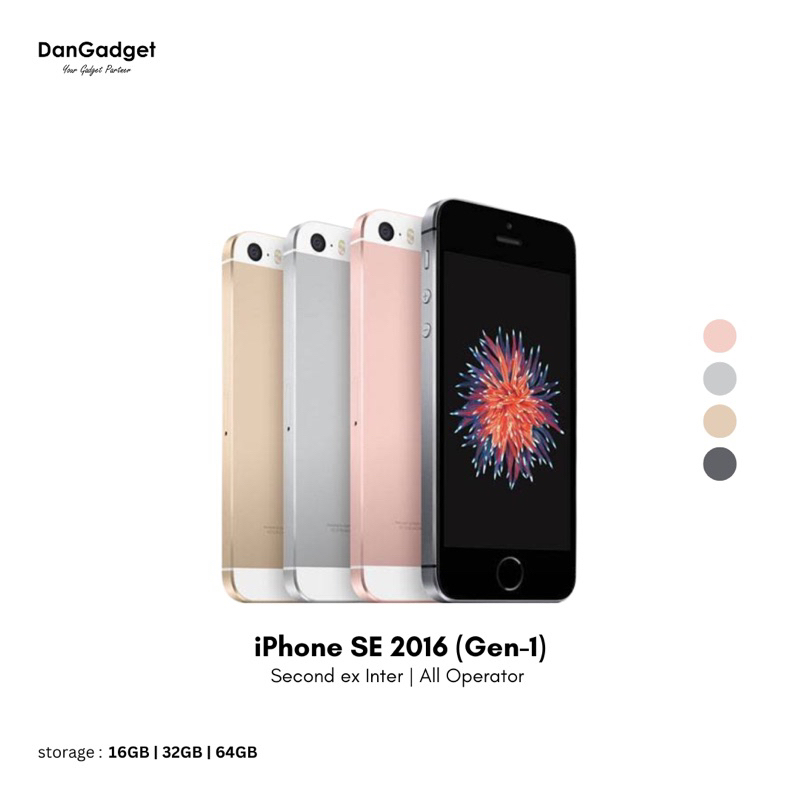 iPhone SE 16GB 32GB 64GB Space Gray Gold Rose Gold Silver 2016 Second Inter