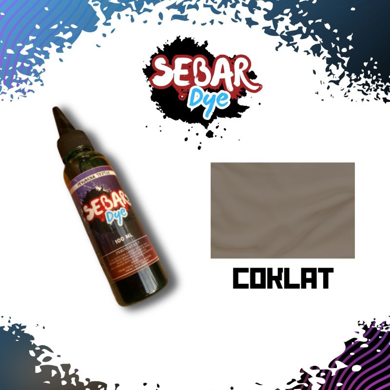 

(SEBAR DYE) 100ML Tie Dye Coklat Pewarna Pakaian 100ML - Pewarna Kain - Pewarna Textile - Pewarna Celana