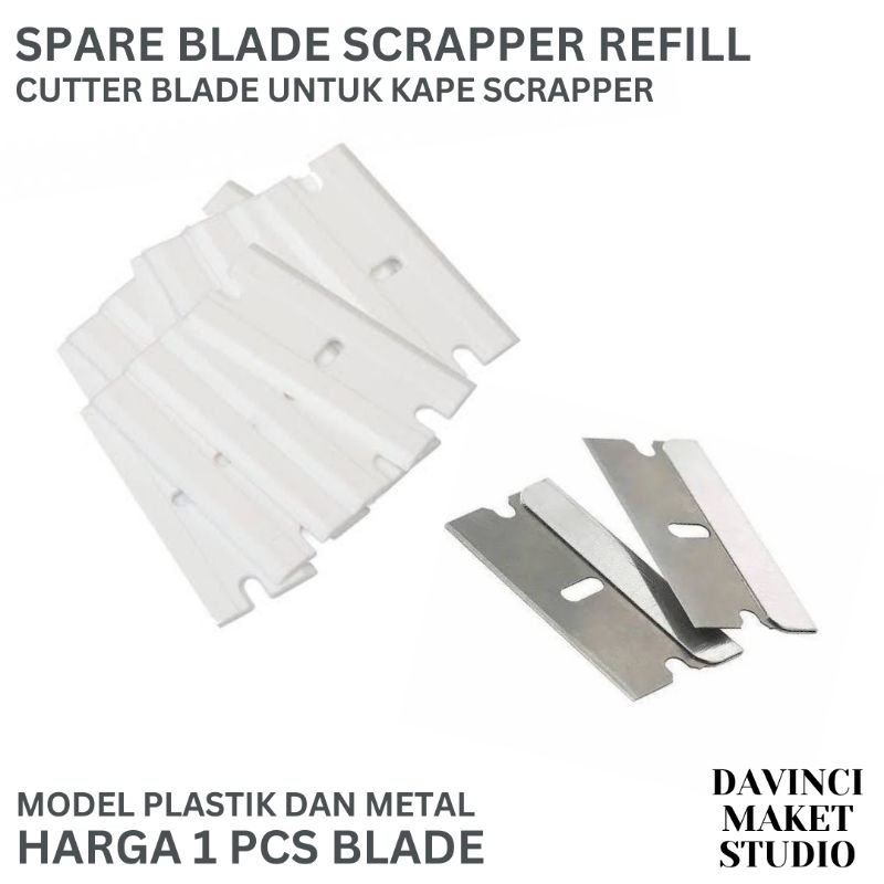 

Isi Pisau Kapi Pengupas Perata Lem Serbaguna - Refill Blade Scraper Chopper Cutter