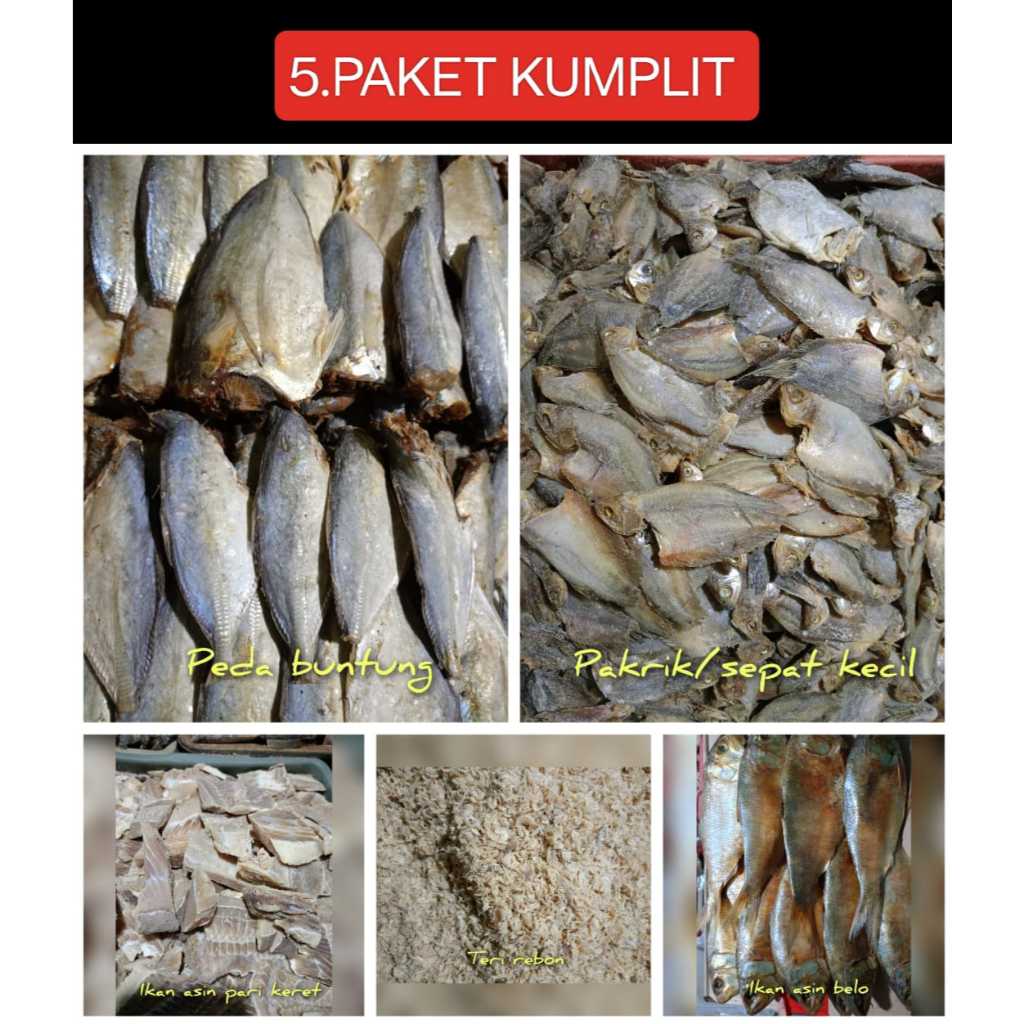 

Diskon Paling Murah Ikan Asin Paket Kumplit 40 Ribu