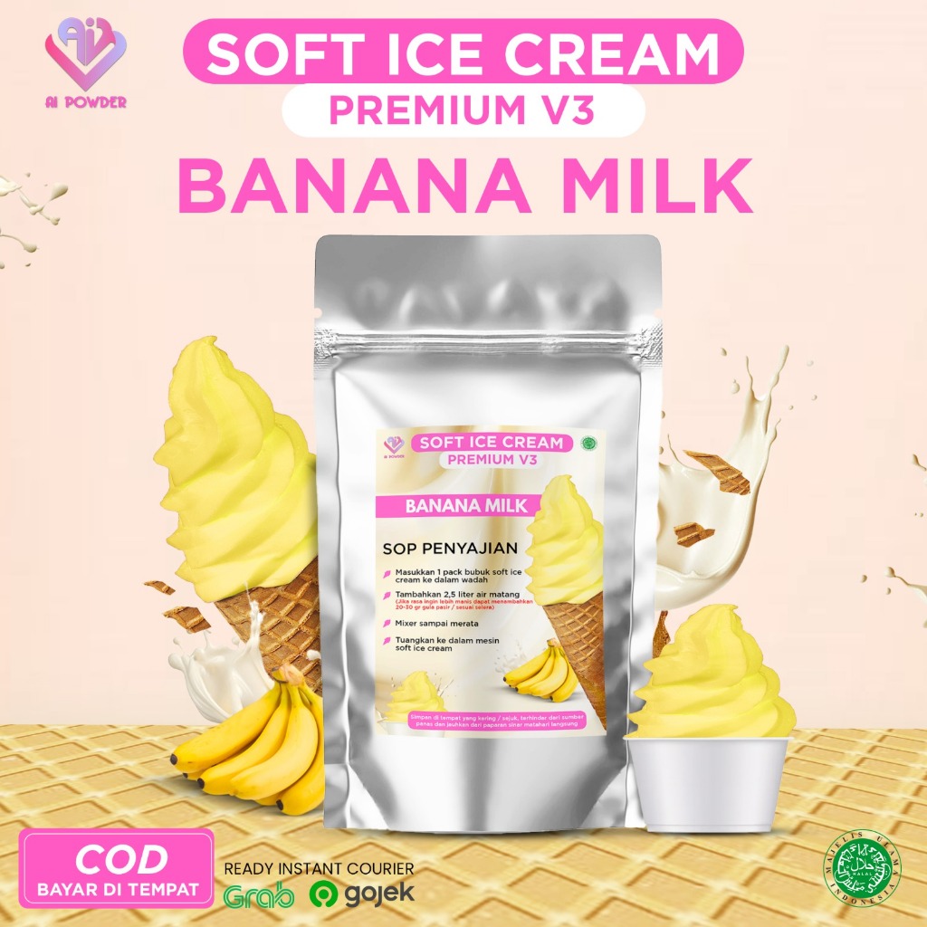 

Banana Milk Bubuk Soft Ice Cream Premium V3 1Kg