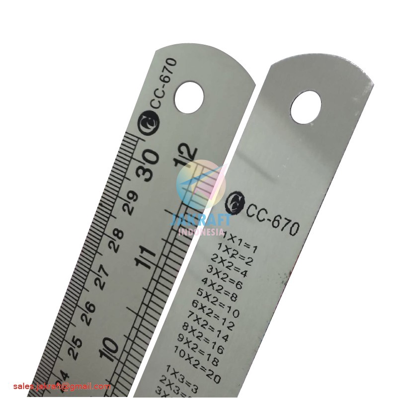 

PROMO TERPOPULER 1 Pcs Penggaris Besi Panjang 3 cm SQUEEZY CC67 Stainless Steel Ruler 12 Inch Murah Ekonomis Anti Karat