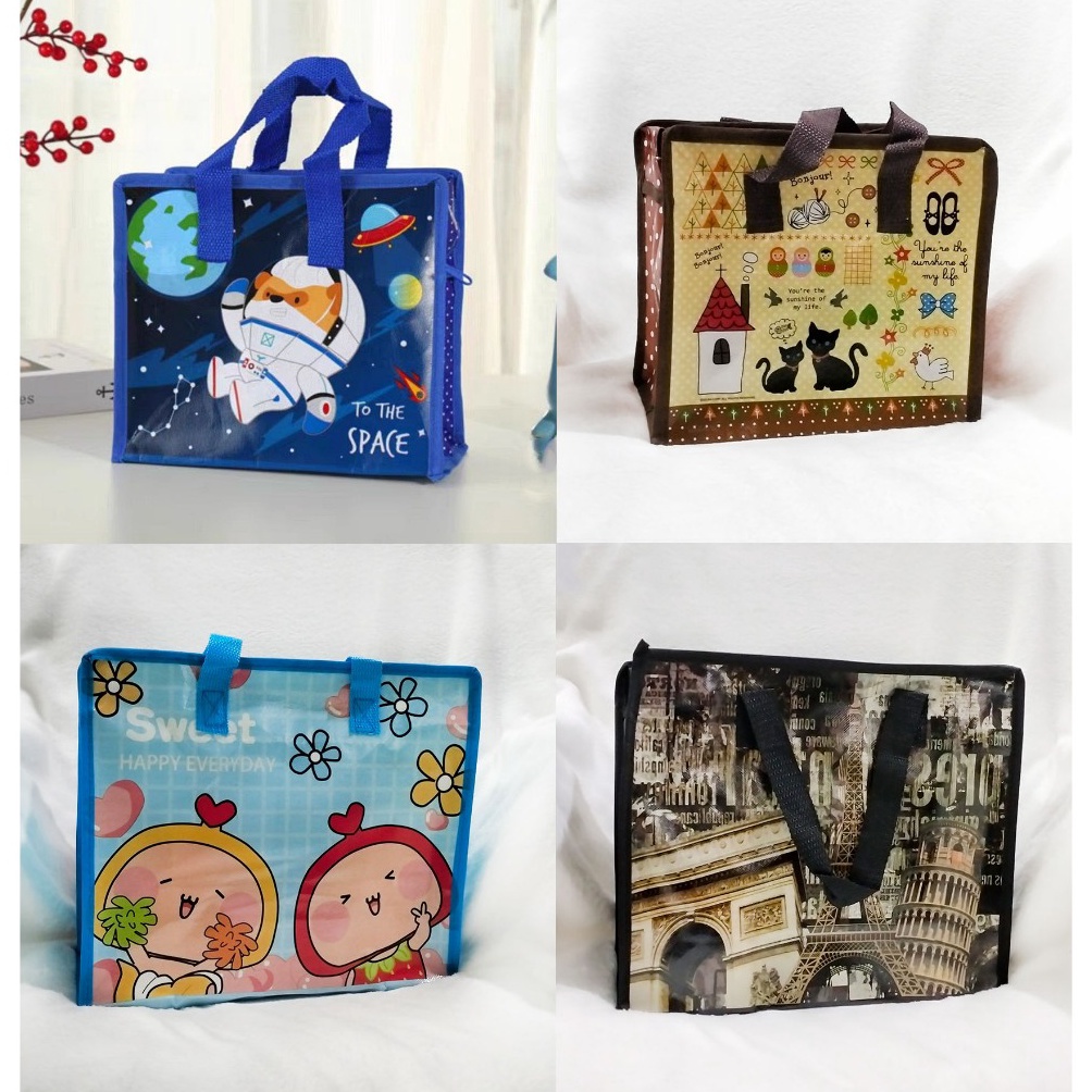 

CUCIGUDANG Lunch Bag Souvenir Tas Ulang Tahun Anak Custom Desain Totebag Souvenir Ultah Anak Premiumdengan resleting