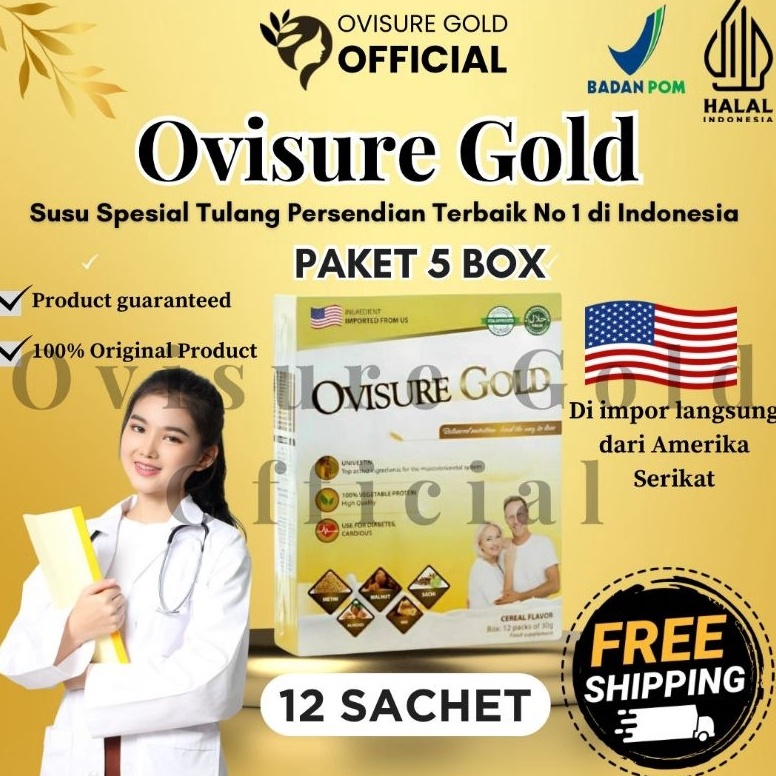 

Terlaris 5 BOX OVISURE GOLD SUSU VITAMIN TULANG DAN SENDI NYERI OTOT ASTEOPOROSIS OSTEOARTHRITIS