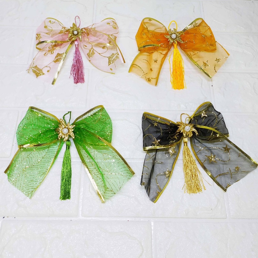 

MURRRMERRR Pita Bow Bless Hampers Empat Warna Gantungan Hiasan Hampers Serbaguna