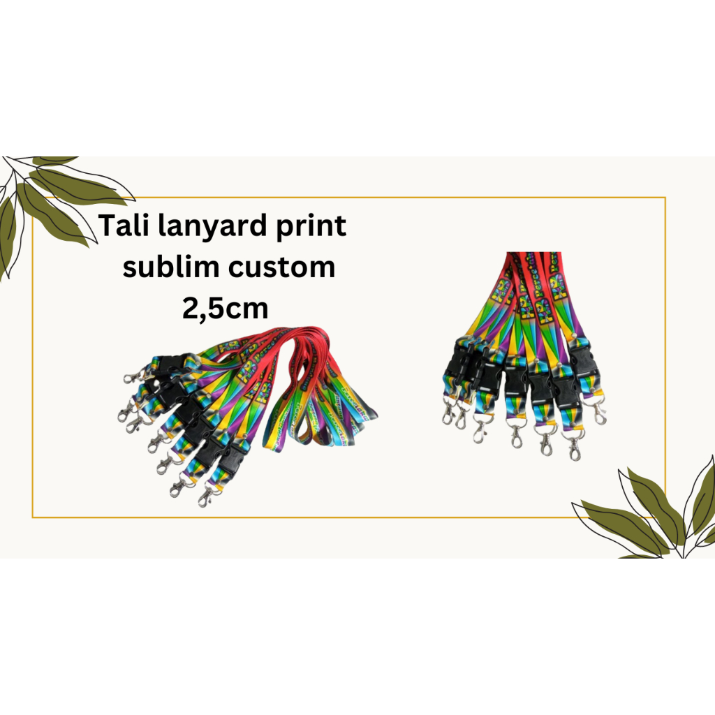 

Tali lanyard custom desain 2,5cm / cetak tali lanyard id card lebar 2,5cm / nametag