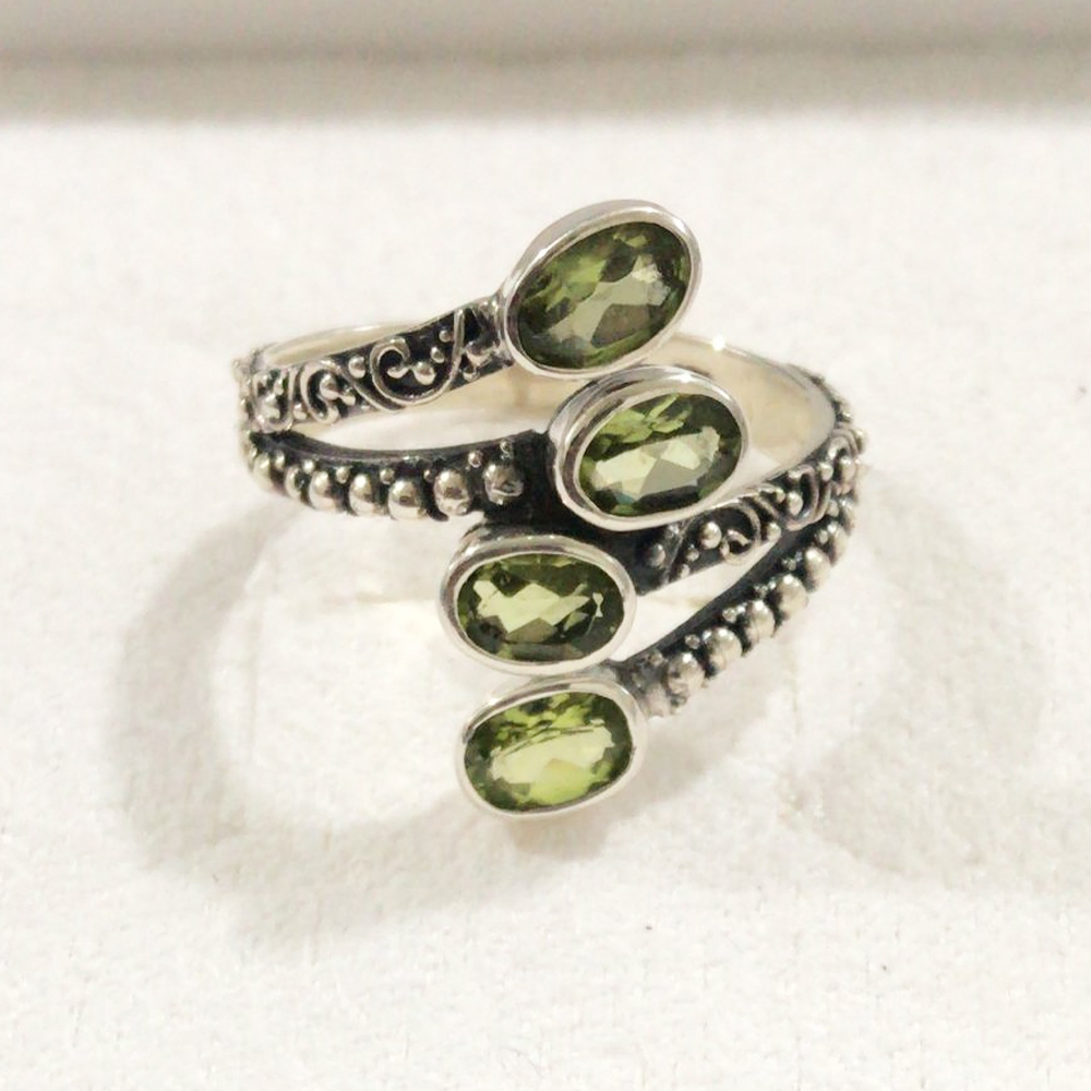 Cincin Ring Perak Silver Bali Asli 925 Cabang Panjang Bun Jawan Natural Wanita Custom