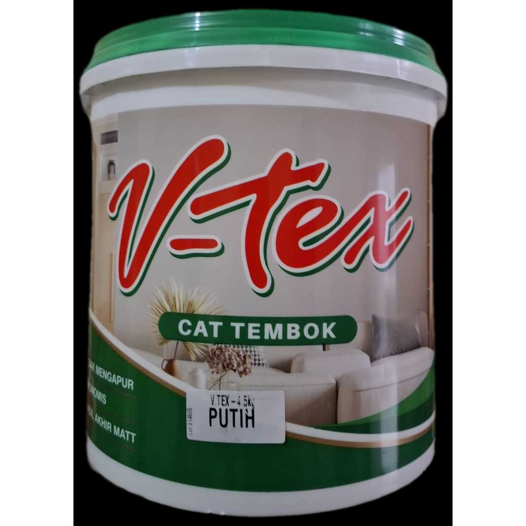 Cat Tembok Murah V-Tex 4.5kg / Cat Tembok Vtex Kemasan Galon 4.5kg