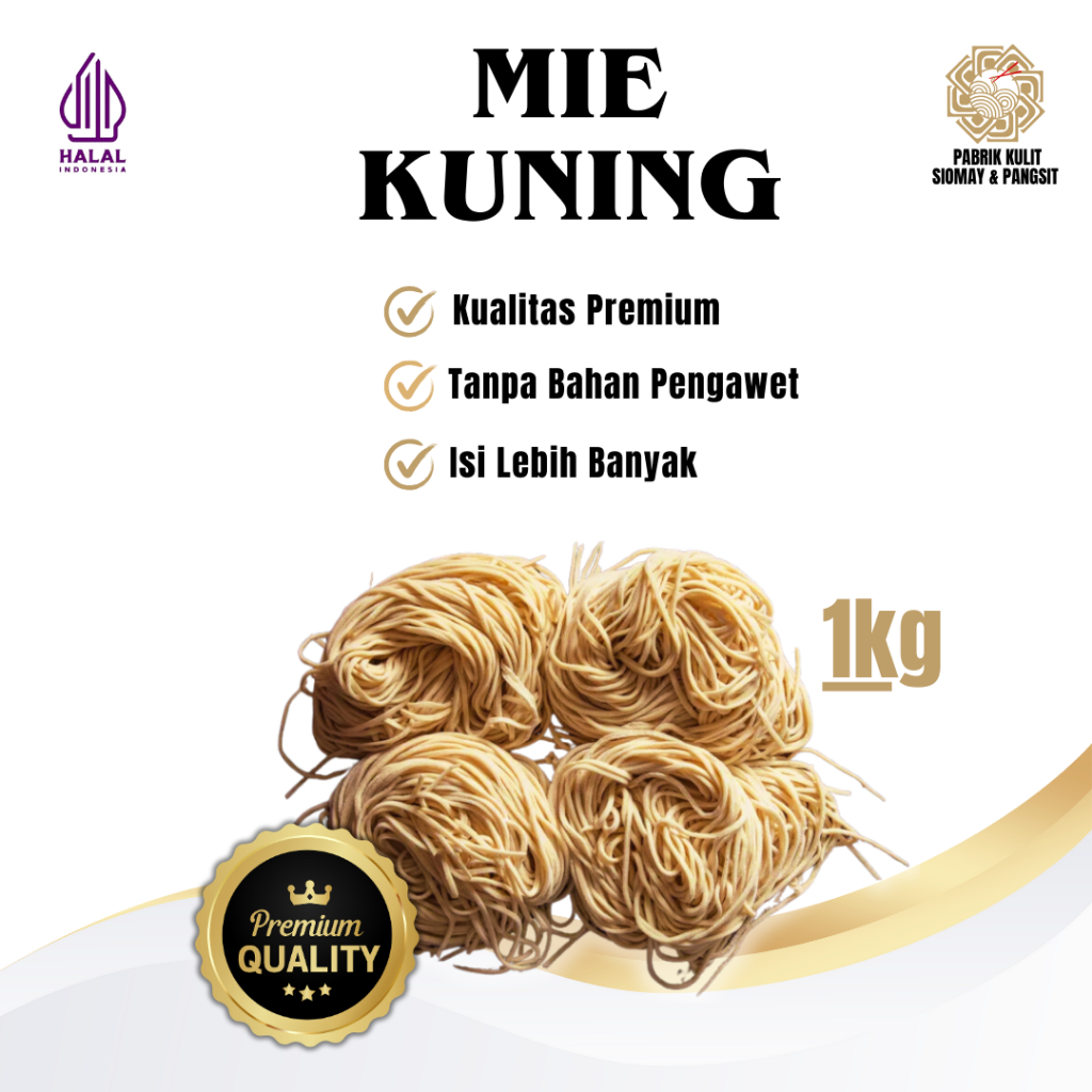 

Pabrik Mie Premium 1KG 12 Porsi | Mie Basah | Cocok Untuk Mie pedas, Mie Ayam, Bakmi dll