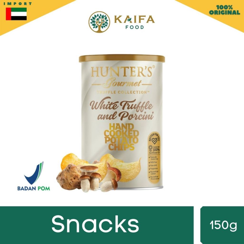 

Hunter's Gourmet Potato Snack White Truffle & Porcini -Keripik Kentang rasa Jamur Truffle
